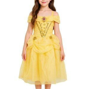 Disney Store Deluxe Princess Belle Costume Dress Beauty and the Beast Girls 7/8
